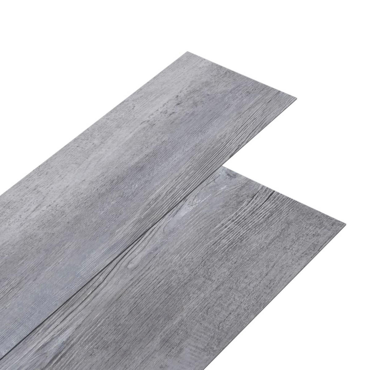 VINYLBODEN PVC-Dielen selbstklebend | 2mm Stärke | Laminat Viny | Holzgrau , 2,51 m² - Hellgrau, Kunststoff (91.5/15.2/1.3cm) - DELUKE
