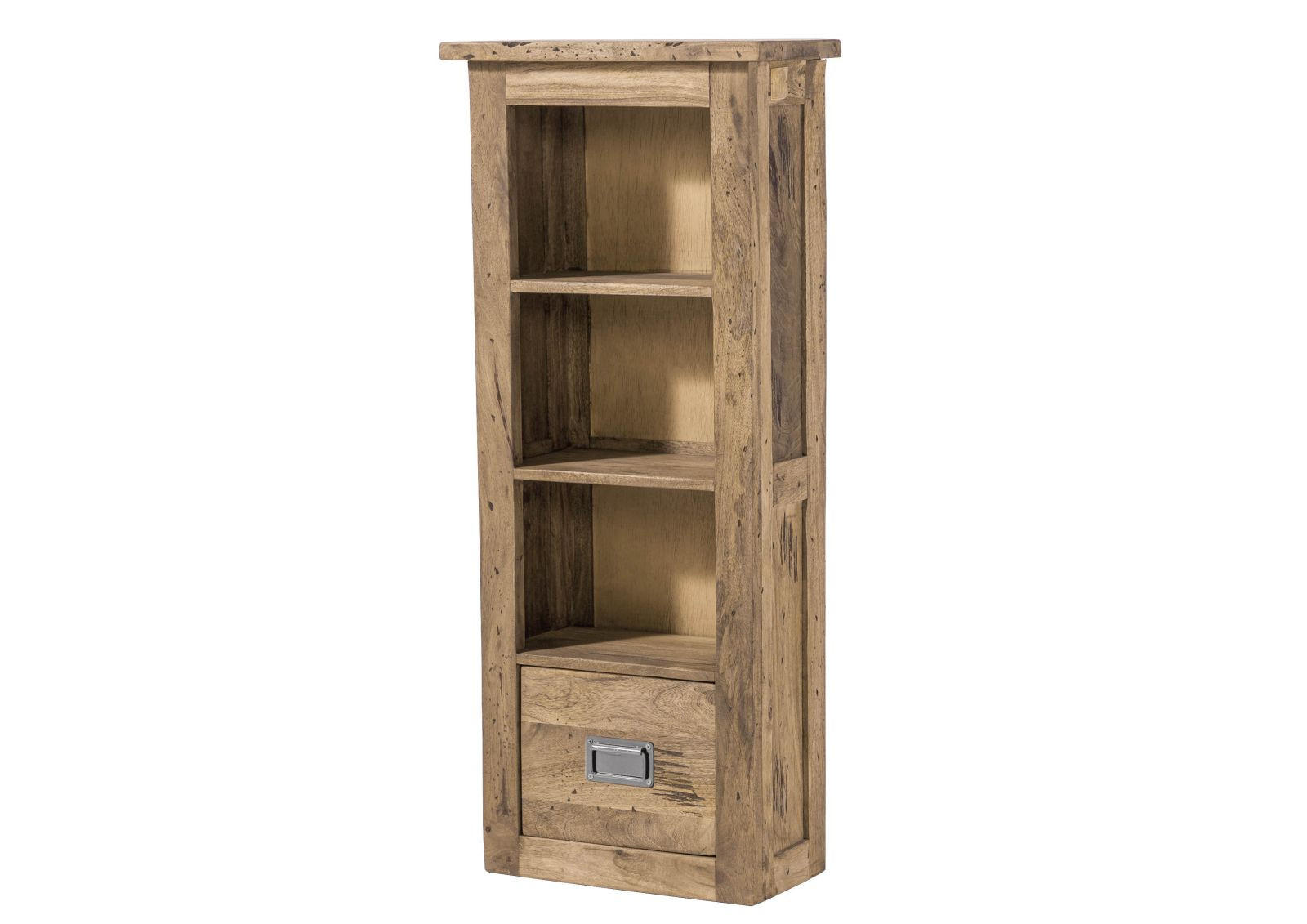 HÄNGESCHRANK Mango 50x26x120 whitewash lackiert RAILWAY #380 - Beige, Holz (50/120/26cm) - Massivmoebel24