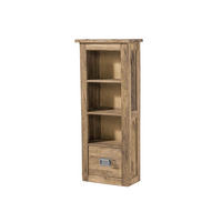 HÄNGESCHRANK Mango 50x26x120 whitewash lackiert RAILWAY #380 - Beige, Holz (50/120/26cm) - Massivmoebel24