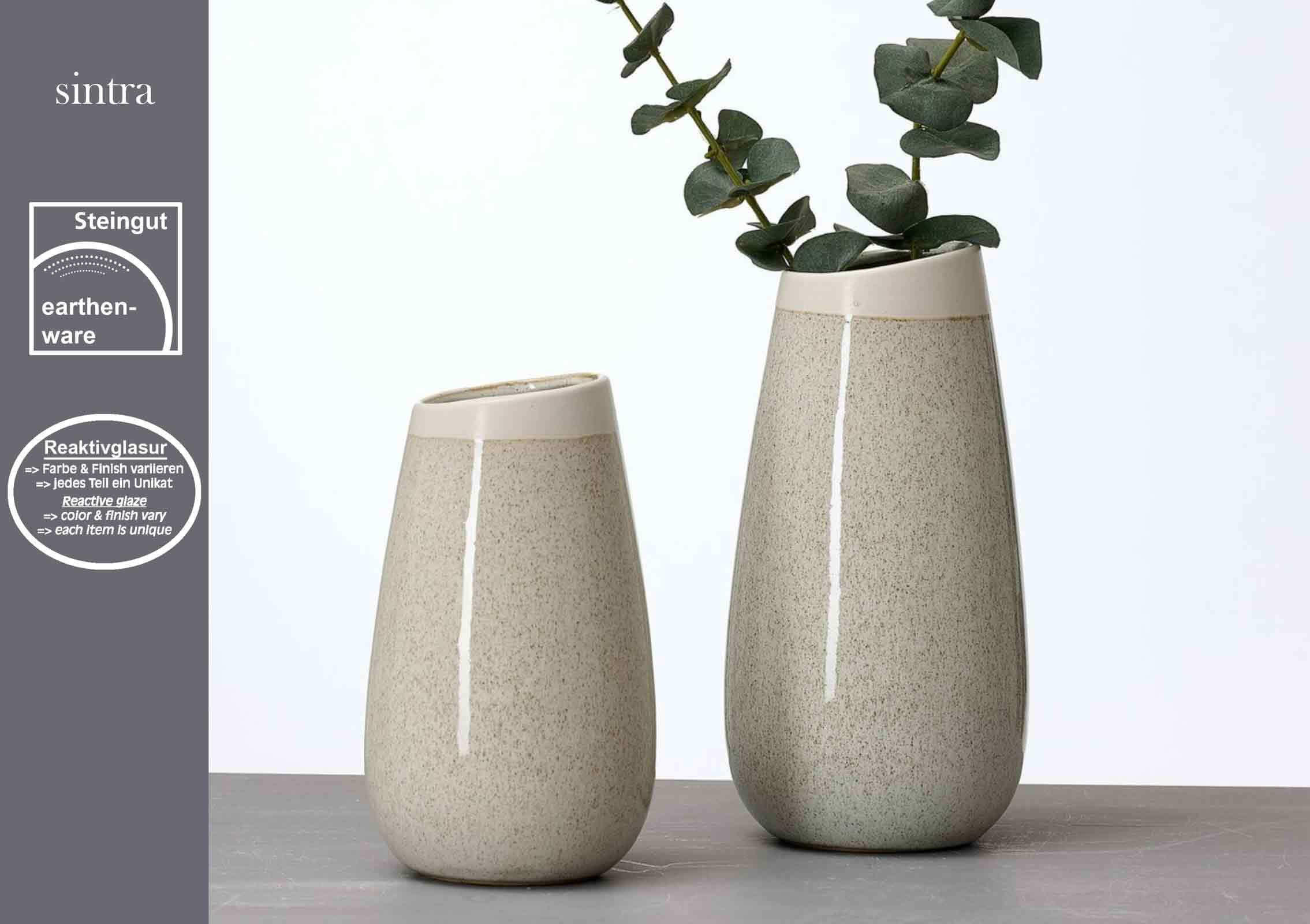 VASE Sintra beige 25 cm - Beige, Keramik (25cm) - Ritzenhoff Breker