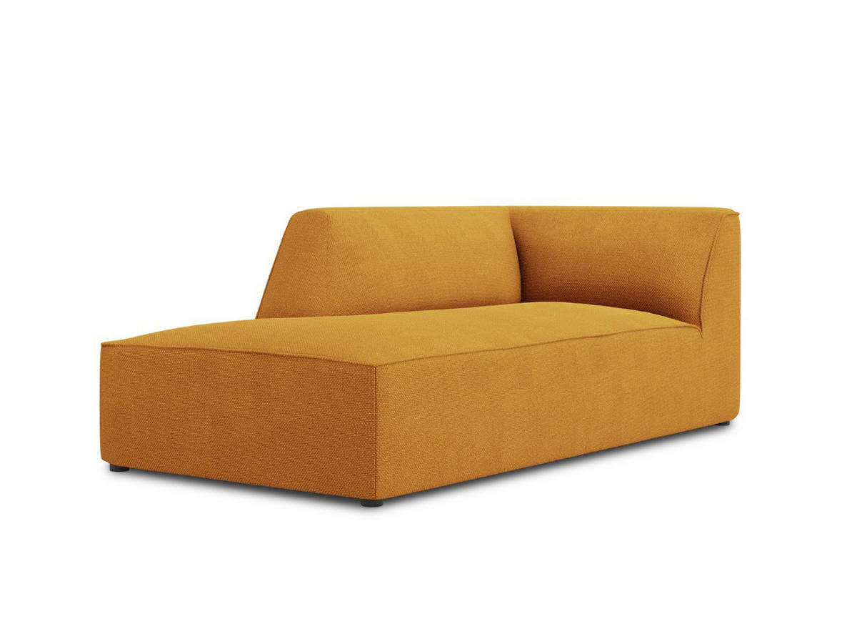 CHAISELONGUE links Ruby aus strukturiertem Stoff gelb - Gelb, Textil (180/69/93cm) - Micadoni