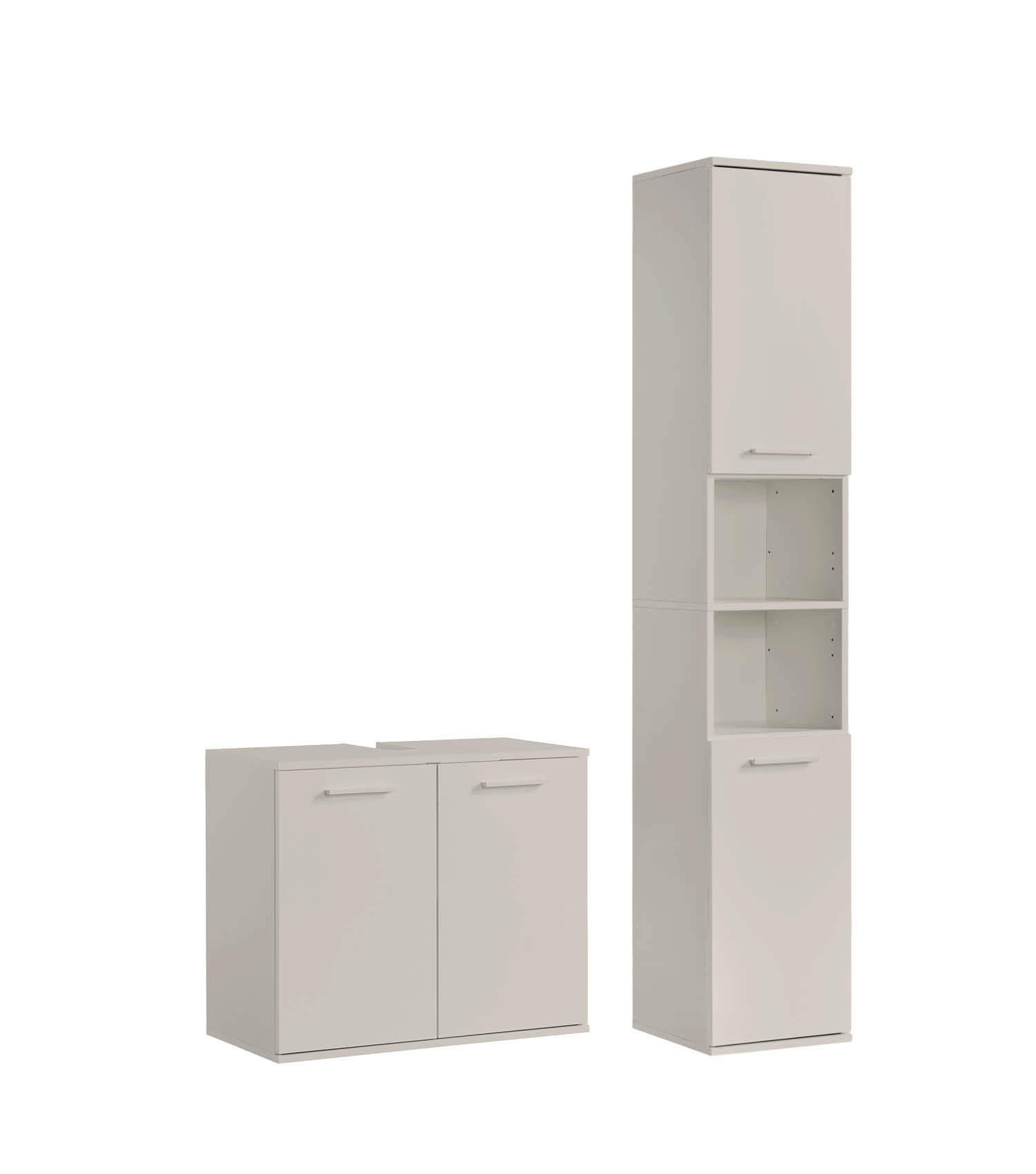 BADMÖBEL-SET 2-teilig Der Steuermann - Beige, Holz (103/180/34cm) - Mokebo