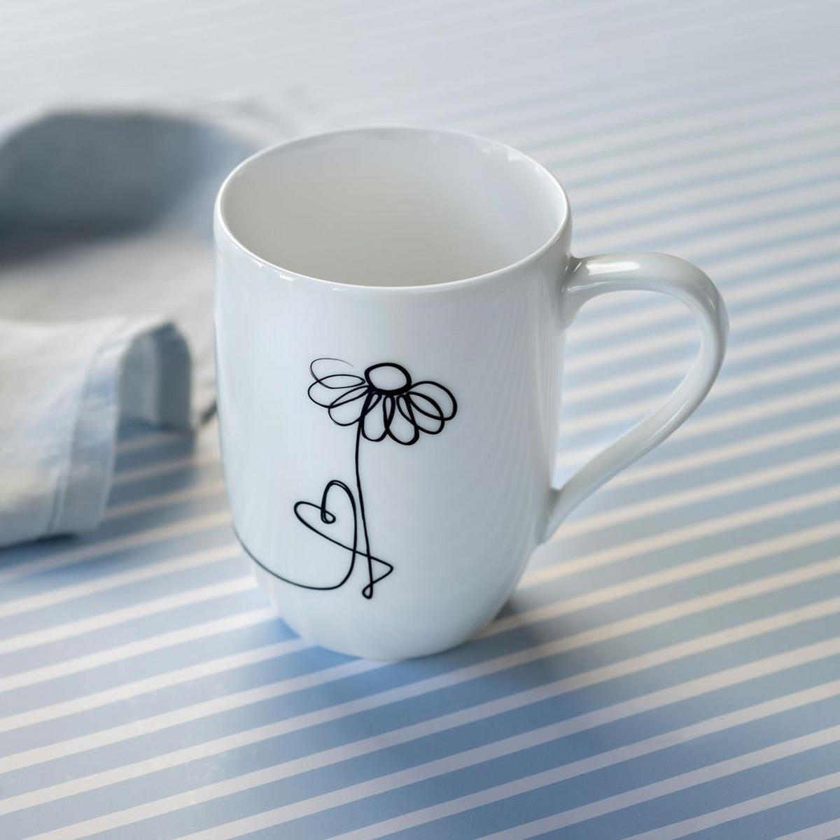 STATEMENT LINES BECHER 'FAMILY' Statement Lines Becher weiß 290 ml 6er Set - Weiß, Keramik (0.29L) - Villeroy & Boch
