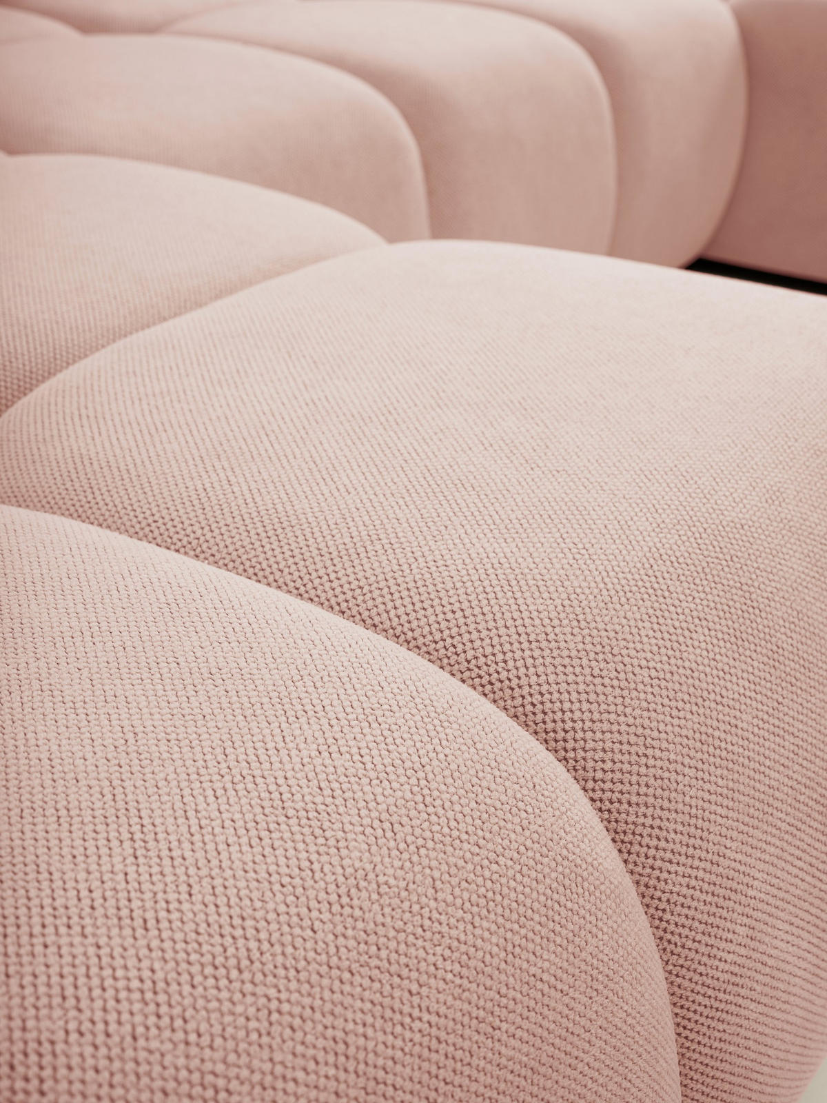 WOHNLANDSCHAFT DUCA U Rosa Jersey mit Schlaffunktion - Rosa, Holz (359/88/177cm) - MASSENO