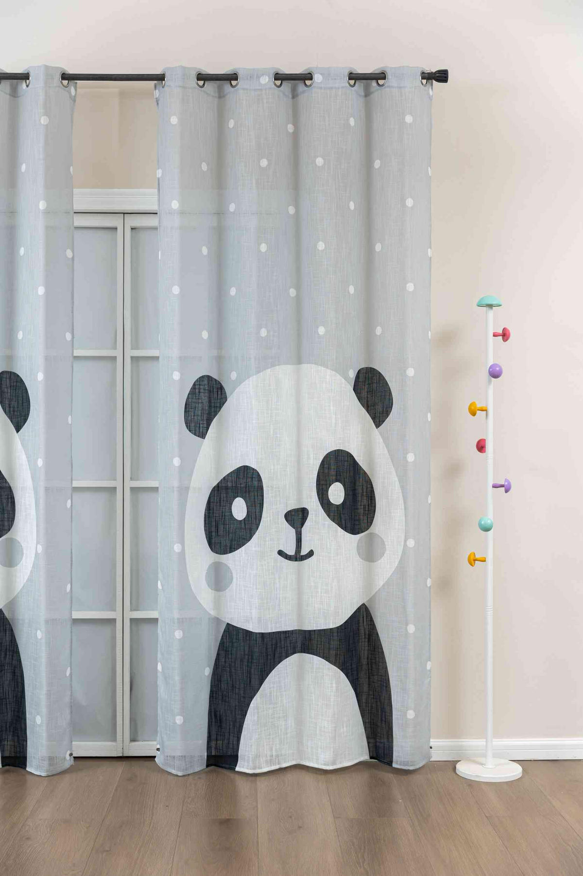 VORHANG 2ER SET SEOUL HxB 245x140 cm Panda - Weiß, Textil (140/245cm) - Gardinenbox