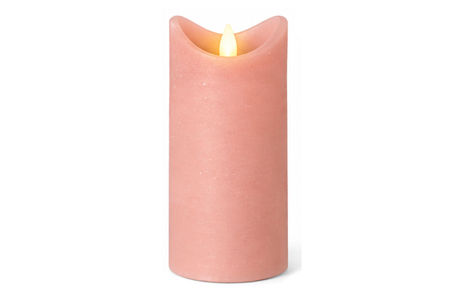 LED-KERZE Ø7,5x15 cm, Rosa - Rosa, Naturmaterialien (7.5/7.5/15cm) - dasmöbelwerk