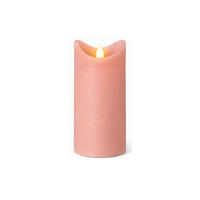 LED-KERZE Ø7,5x15 cm, Rosa - Rosa, Naturmaterialien (7.5/7.5/15cm) - dasmöbelwerk