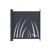 ZAUN - 102.5cm x 7.6cm - Aluminium - anthrazitgrau - BRAMENO - Anthrazit, Metall (102.5/100cm) - Vente-Unique