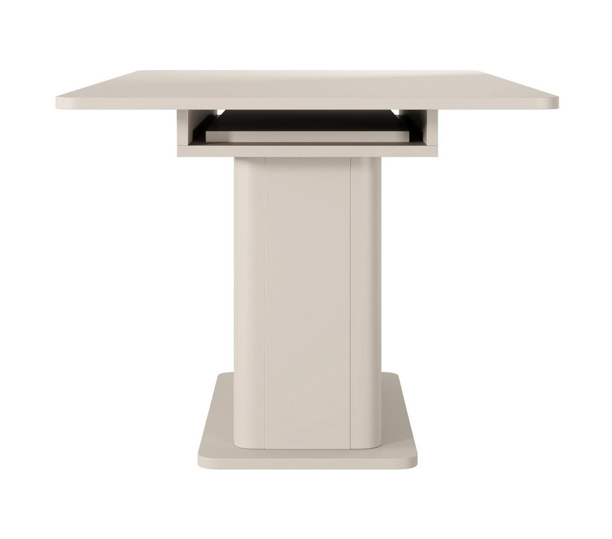 AUSZIEHBARER Tisch 160-200 cm Brando, geriffelter Basis, Beige - Beige, Holz (90/160/75cm) - Emporius