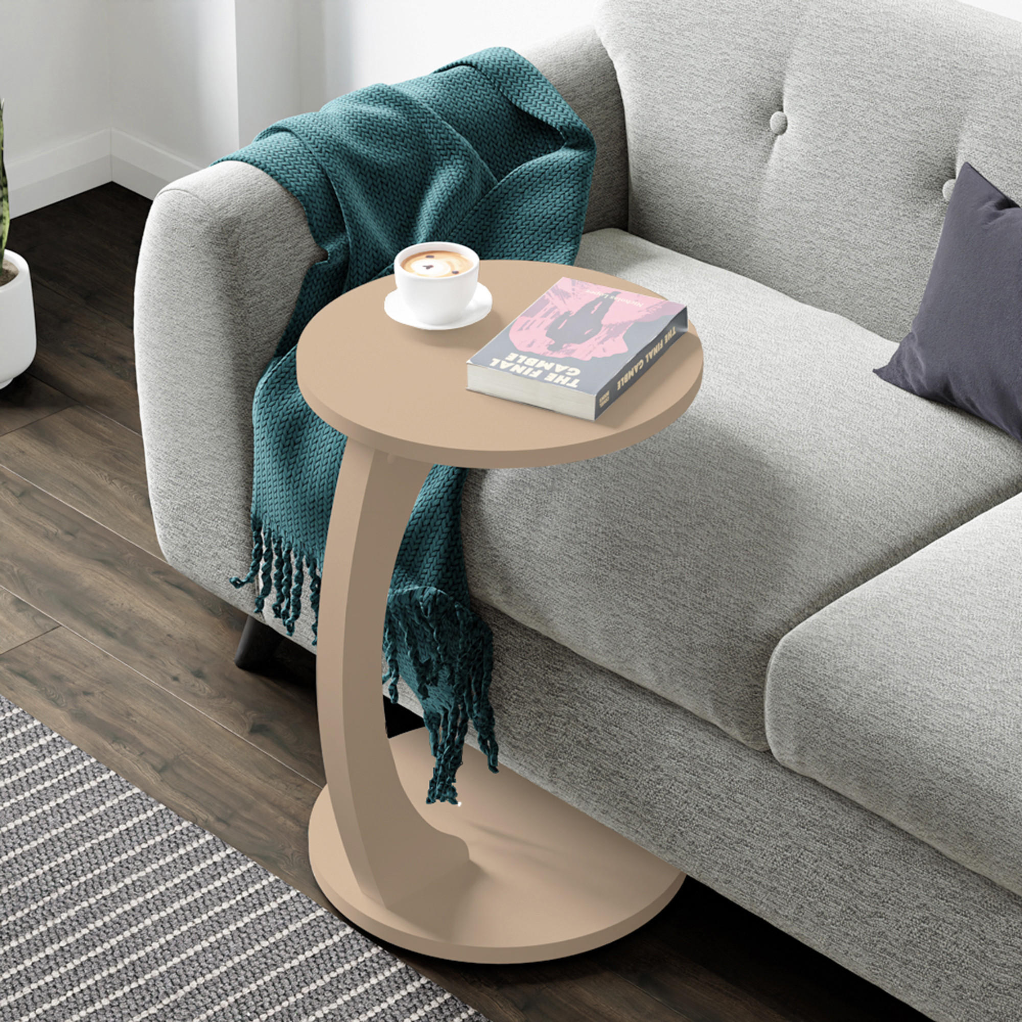 BEISTELLTISCH Holeby - Cappuccino, Holzwerkstoff (38/38/56cm) - [en.casa]