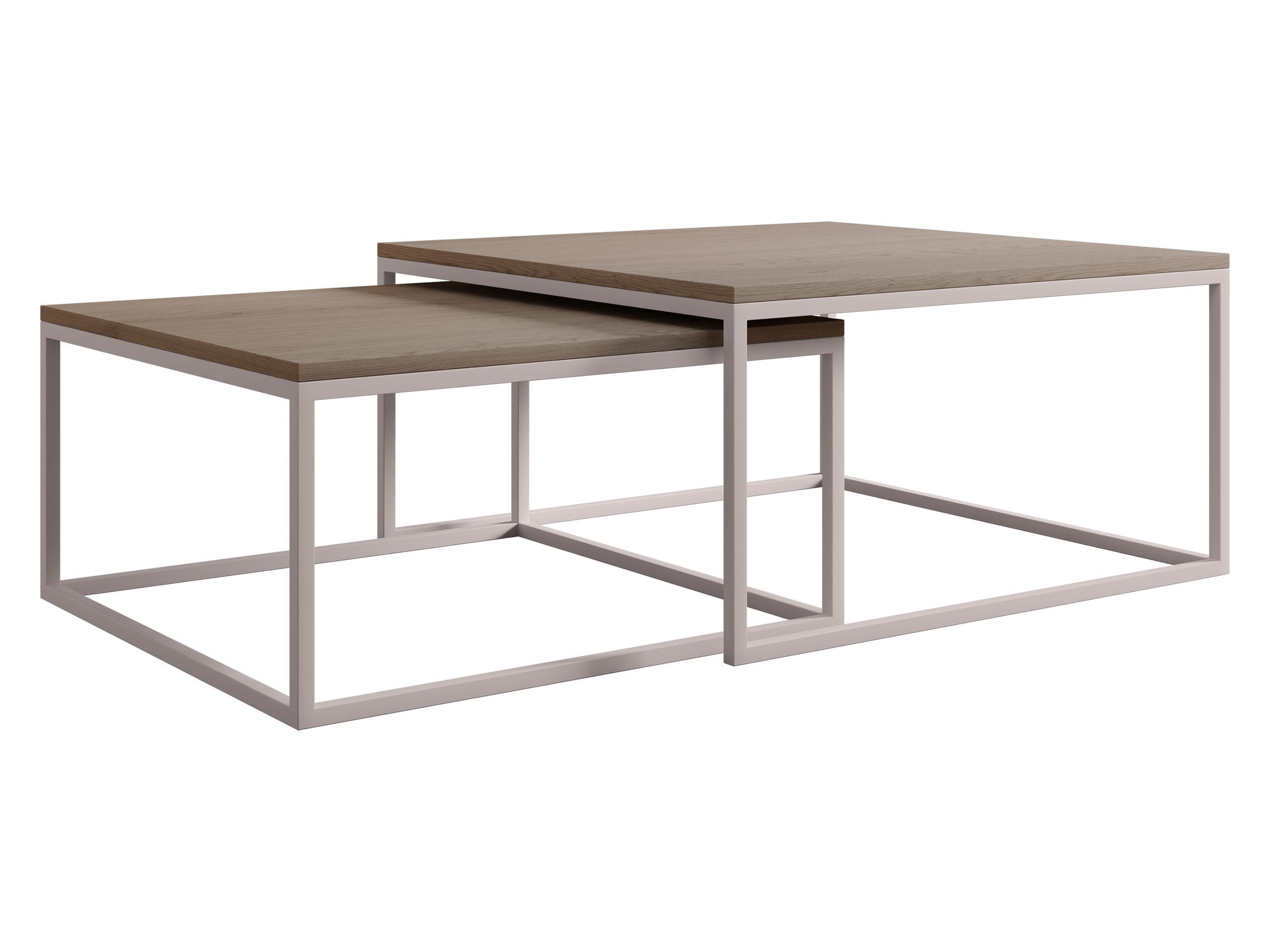 Mirjan24 Couchtisch-Set Kaschmir, Hellbraun 76x39x76 cm