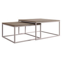 COUCHTISCH-SET Dual Cashmere - Kaschmir/Hellbraun, Holzwerkstoff/Metall (76/76/39cm) - MIRJAN24