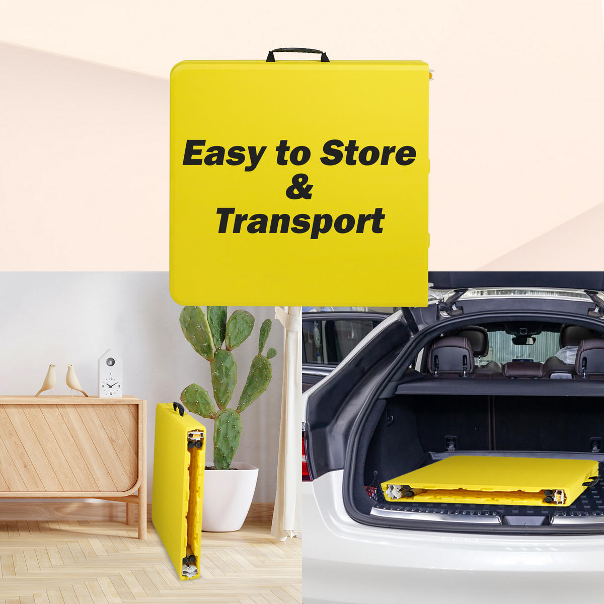 KLAPPTISCH 125 cm Gelb - Gelb, Kunststoff (125/61/74cm) - ComfortXL