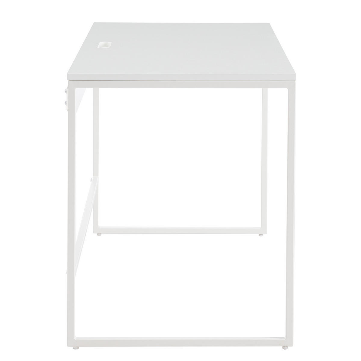 SCHREIBTISCH - Holzwerkstoff / Metall - Weiß, Holzwerkstoff/Metall (60/120/75cm) - home24