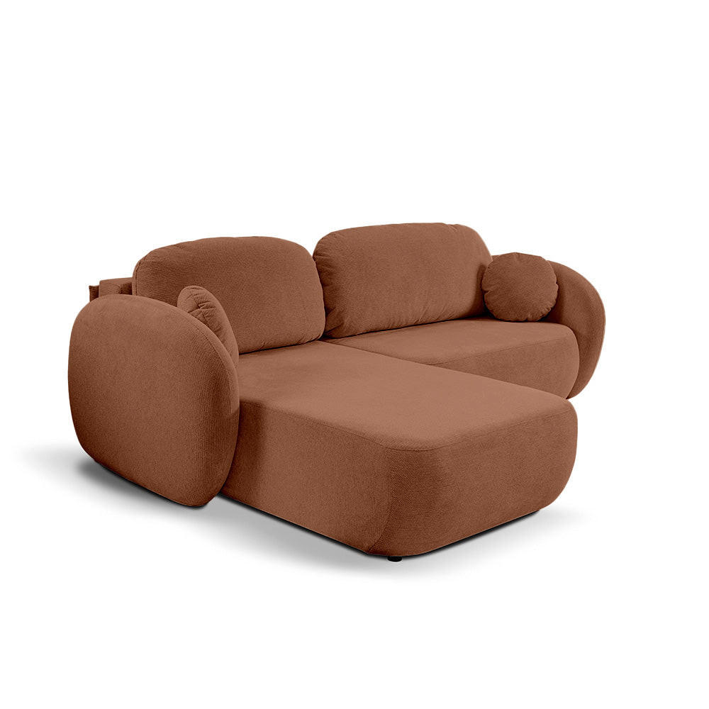 Pillovely Ecksofa Braun 248x86.5x174 cm