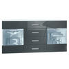 SIDEBOARD Carlos Grau Hochglanz - Grau, Holzwerkstoff (139/72/35cm) - Vladon