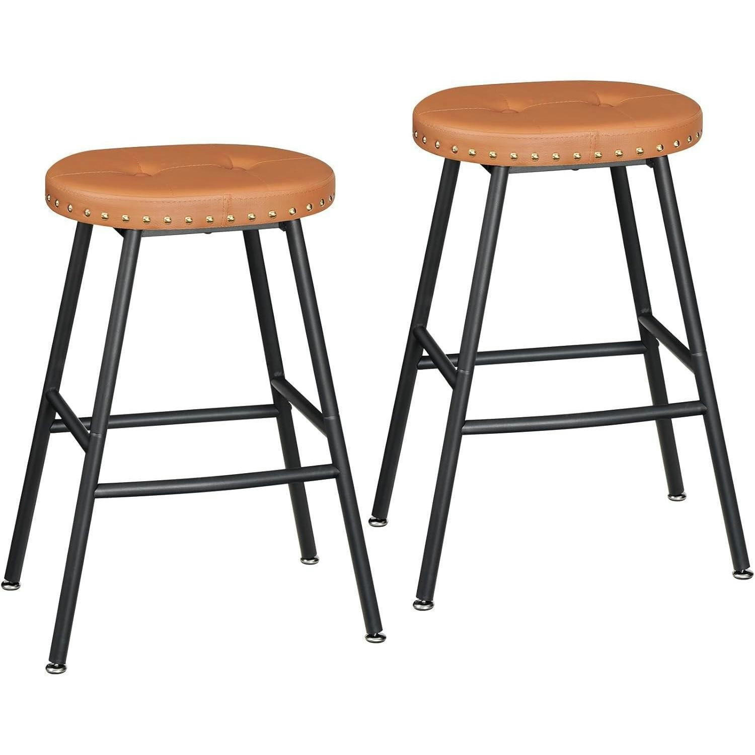 BARHOCKER 2er Set 62 cm Braun Schwarz - Braun, Kunststoff (38/63/28cm)