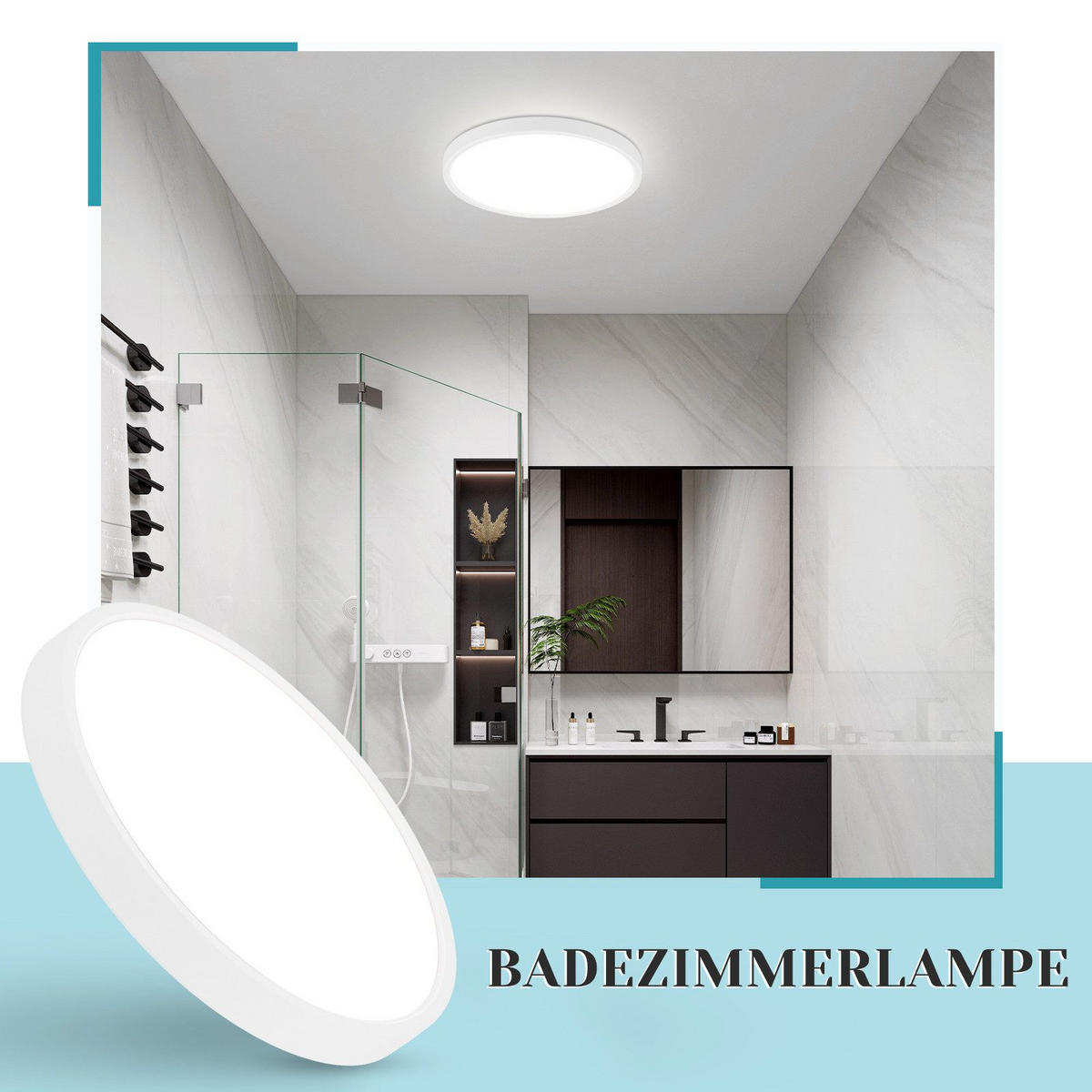 LED-DECKENLEUCHTE Warren 6000K-Kaltweiß 18/18/3 cm - Weiß, Kunststoff (18/18/3cm) - Nettlife