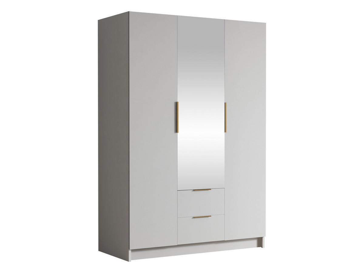 KLEIDERSCHRANK Calwi II - Goldfarben/Schwarz, Holzwerkstoff/Kunststoff (150/216/60cm) - MIRJAN24