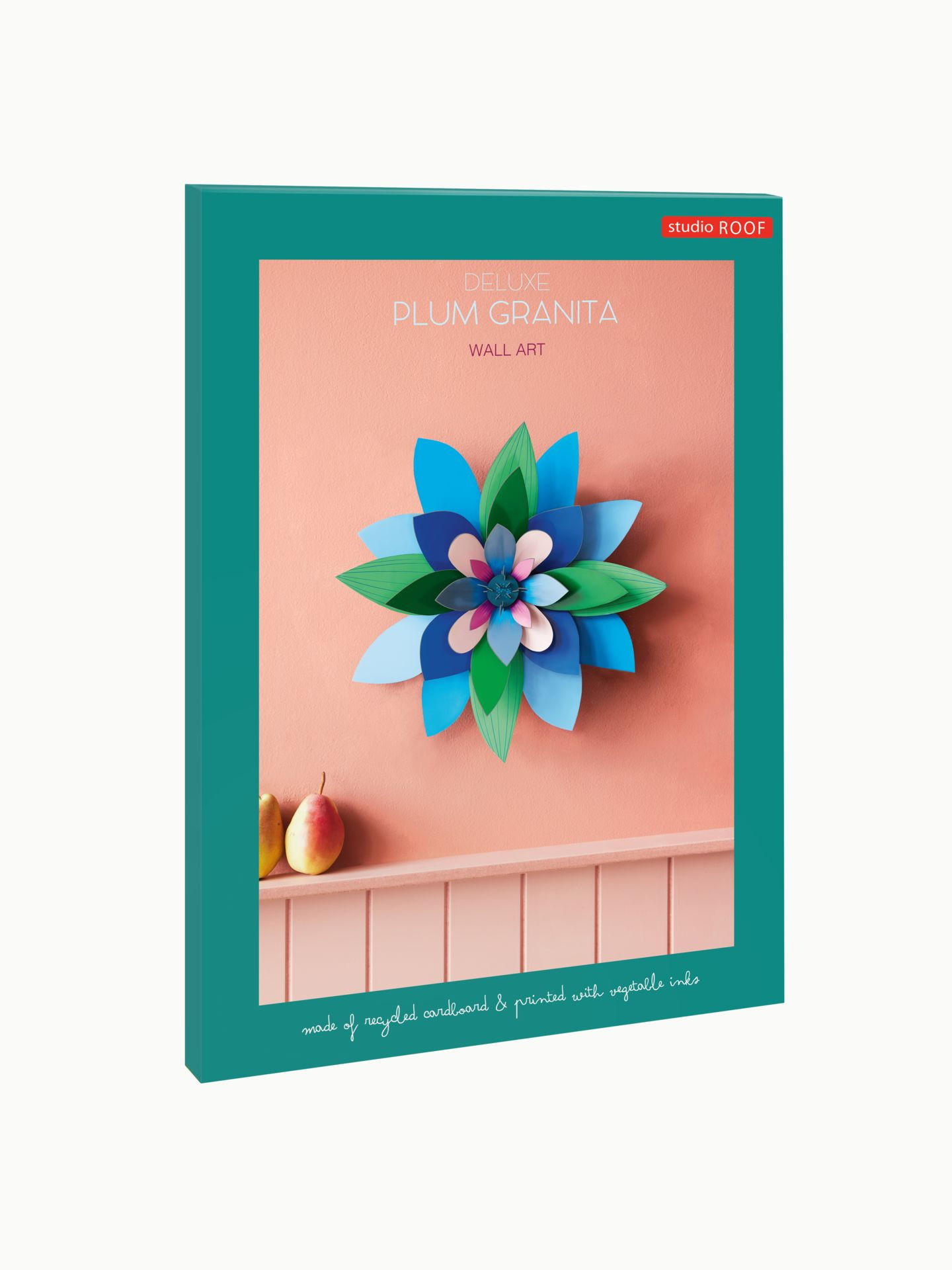 WANDDEKO Azurblaues Blütenblatt 11/42 cm - Multicolor, Wellpappe (11/42/42cm) - KUNSTLOFT