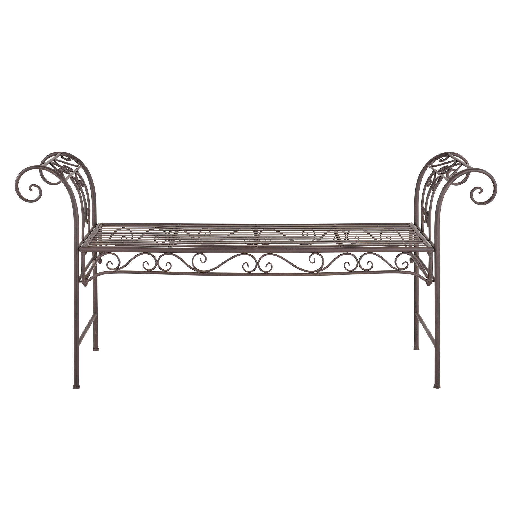 GARTENBANK Cossila - Braun, Metall (147/70/46cm) - [en.casa]