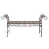 GARTENBANK Cossila - Braun, Metall (147/70/46cm) - [en.casa]