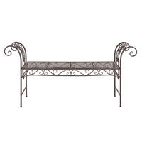 GARTENBANK Cossila - Braun, Metall (147/70/46cm) - [en.casa]
