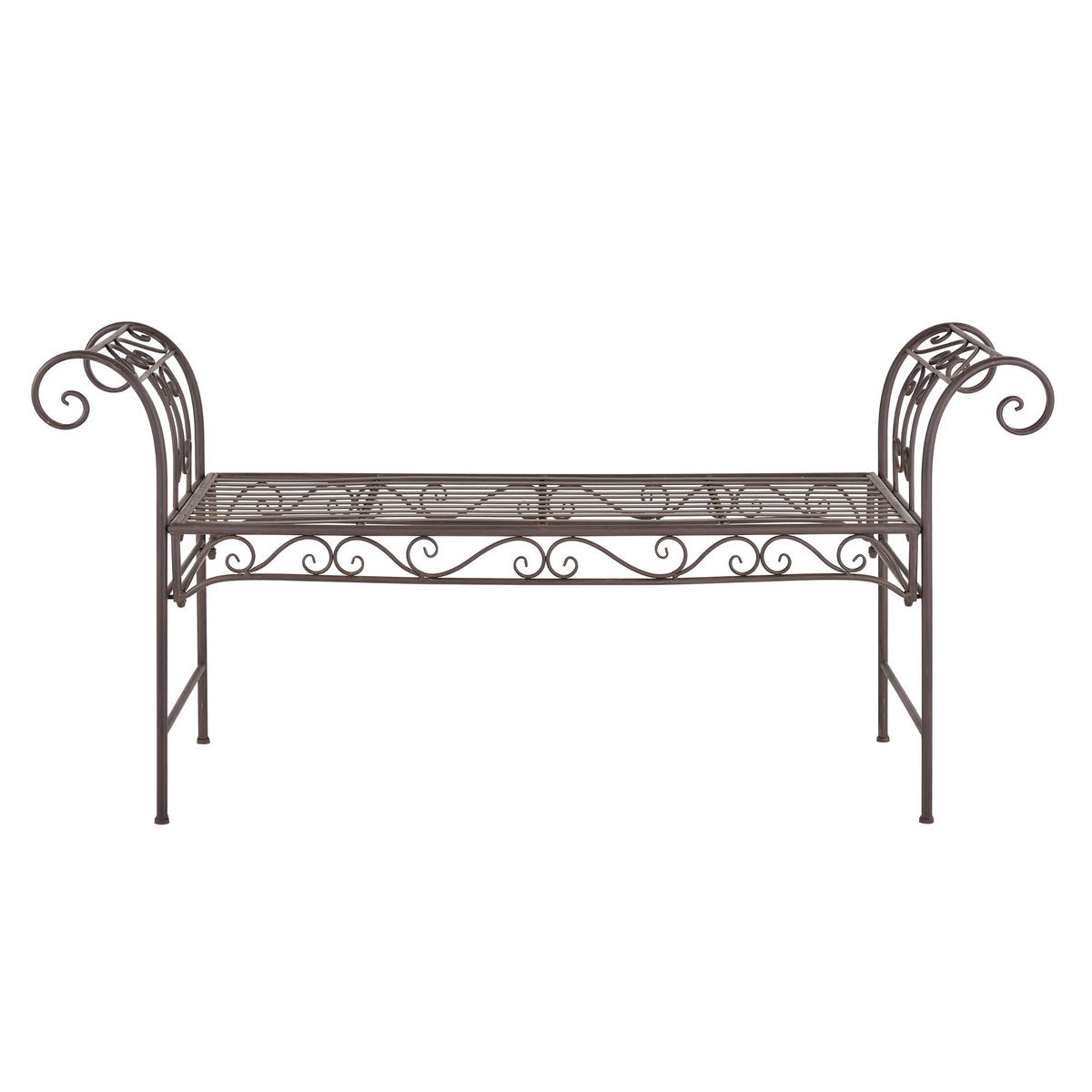 GARTENBANK Cossila - Braun, Metall (147/70/46cm) - [en.casa]