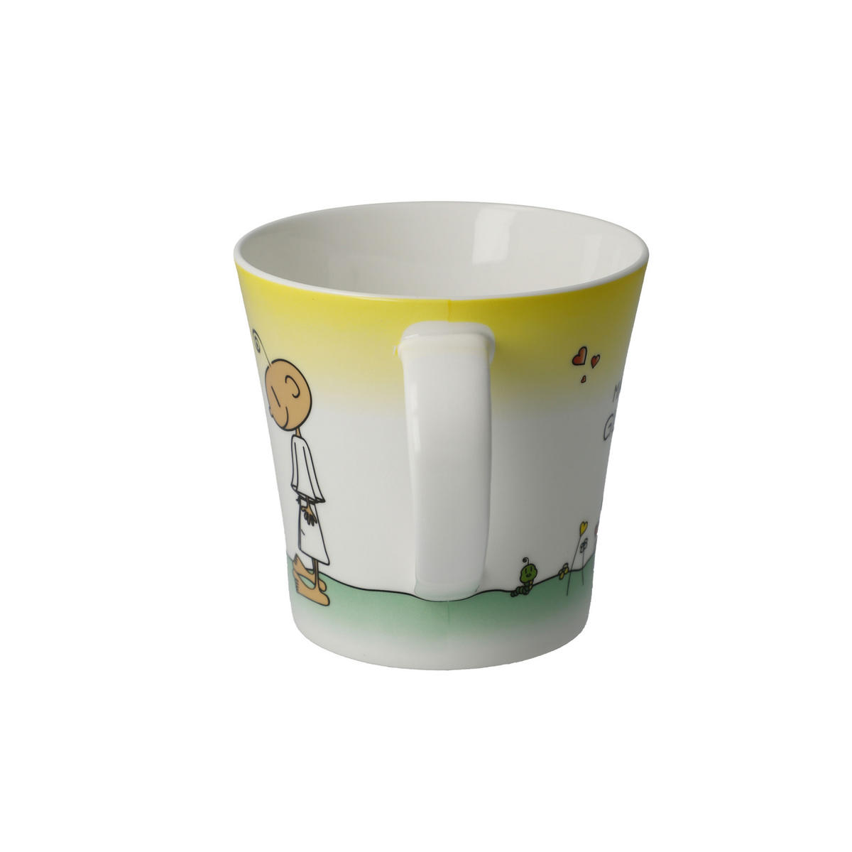 TEETASSE Der kleine Yogi Glücklich, Fine Bone China, Bunt, 350 ml - Multicolor, Keramik (0.35L) - Goebel