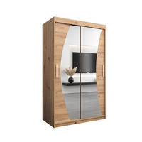 SCHWEBETÜRENSCHRANK 200/120/62 2-türig - Silberfarben/Eiche Artisan, Holz/Kunststoff (120/200/62cm) - Abiks Möbel