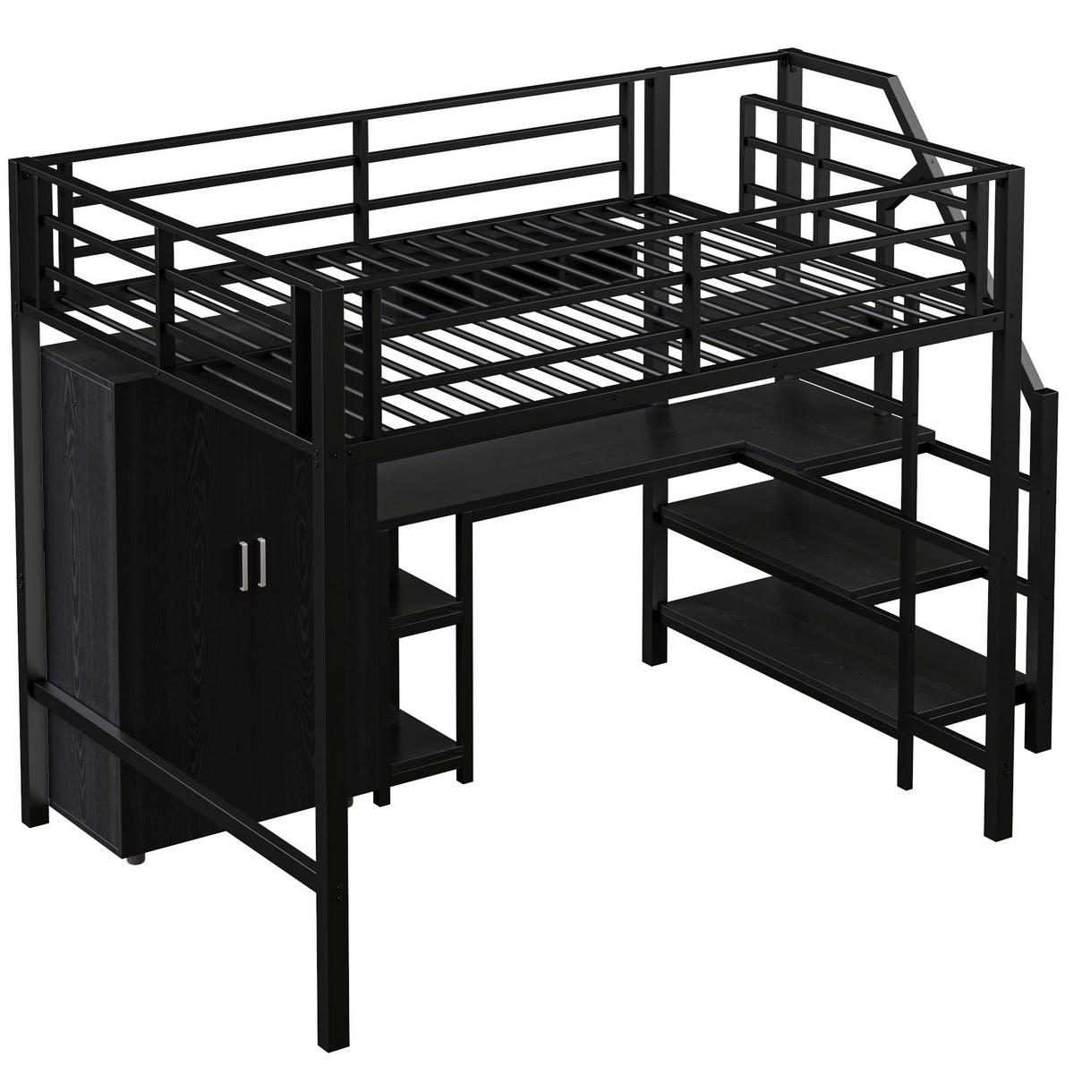 HOCHBETT 140/200 cm Schwarz - Schwarz, Metall - Raumix