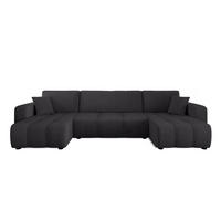 WOHNLANDSCHAFT Aice U-Form 317 cm – mit Schlaffunktion, Bettkasten, Kissen & bequemer Wellenfederung - Anthrazit, Kunststoff (317/85/146cm) - Wohnideebilder