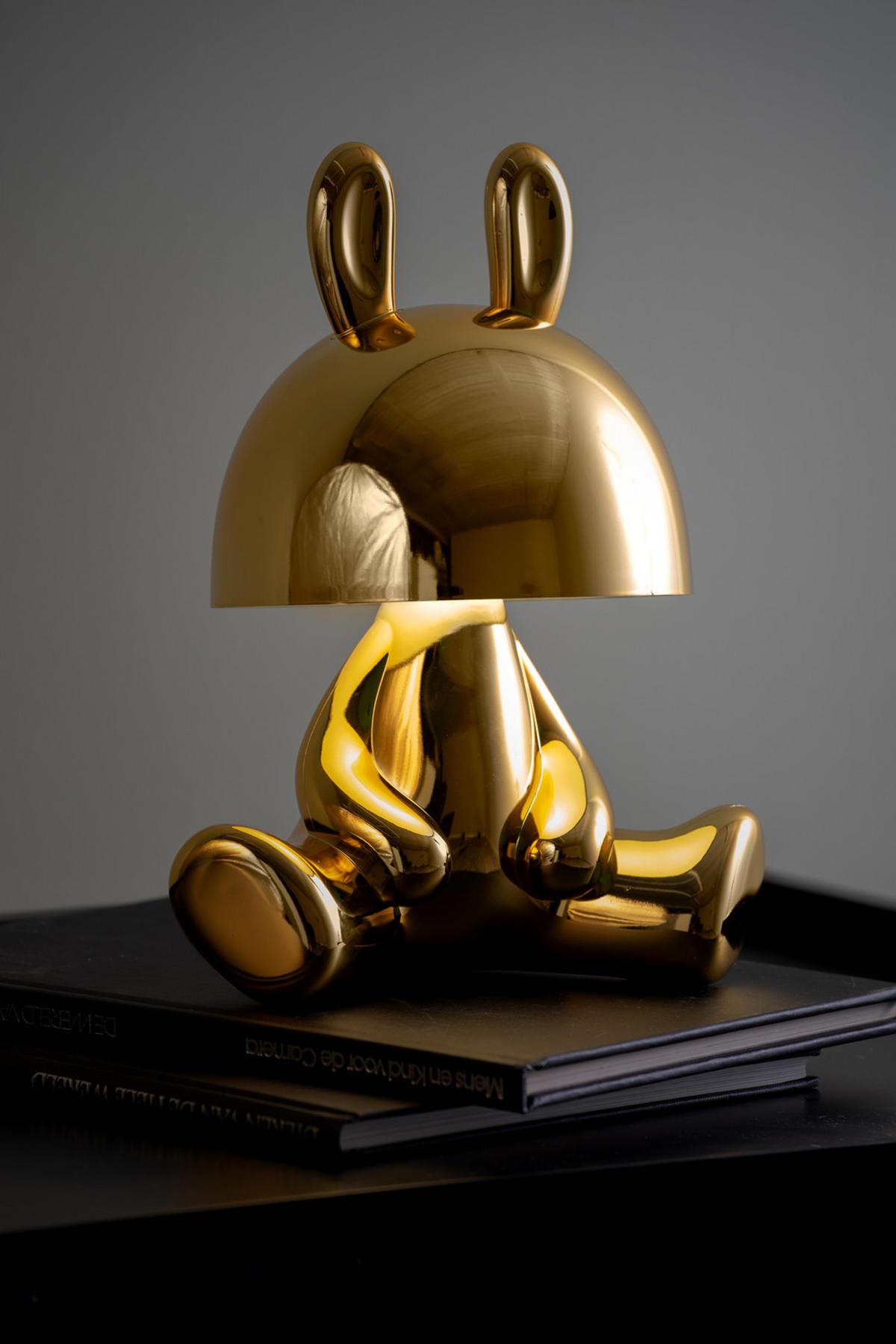 TISCHLAMPE Bunny 22/17/27 cm - Goldfarben, Kunststoff (22/17/27cm) - Leitmotiv