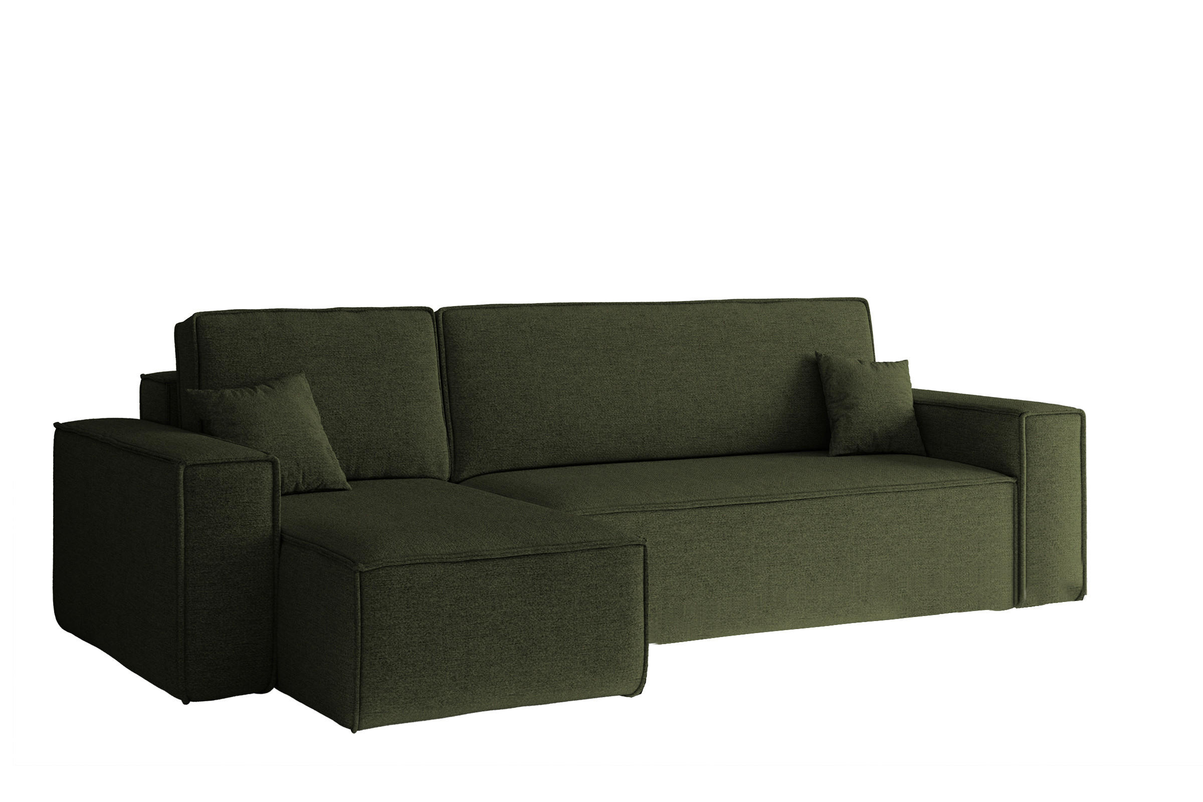 ECKSOFA, Best L-Form, Stoff Neve, Grün, Links - Grün, Holz (142/244cm) - Kaiser Möbel