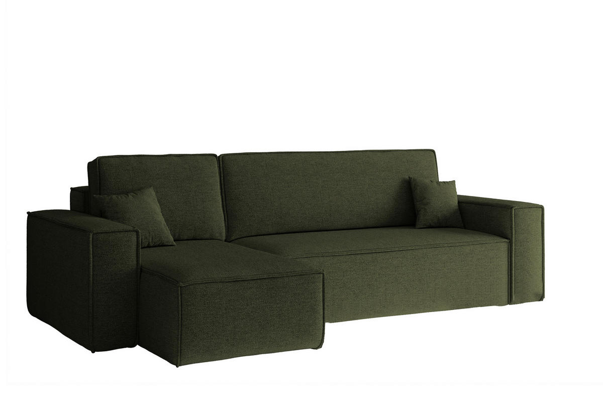 ECKSOFA, Best L-Form, Stoff Neve, Grün, Links - Grün, Holz (142/244cm) - Kaiser Möbel