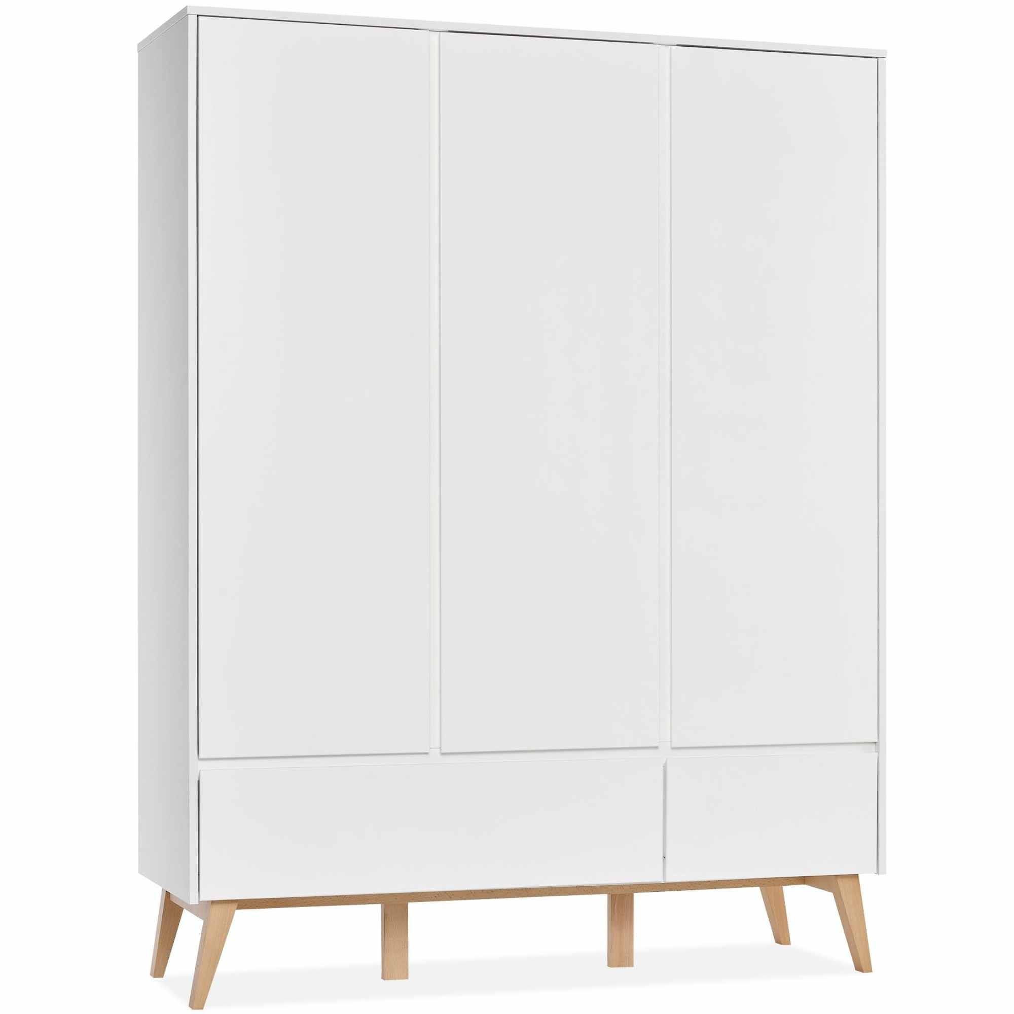 KINDERKLEIDERSCHRANK Drehtürenschrank Dambi - Weiß, Holz (149/200/53cm) - KONSIMO®