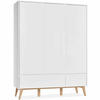 KINDERKLEIDERSCHRANK Drehtürenschrank Dambi - Weiß, Holz (149/200/53cm) - KONSIMO®