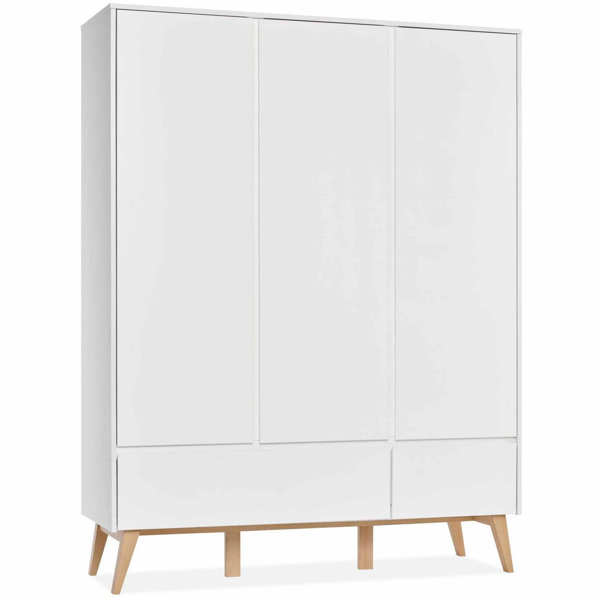 KINDERKLEIDERSCHRANK Drehtürenschrank Dambi - Weiß, Holz (149/200/53cm) - KONSIMO®
