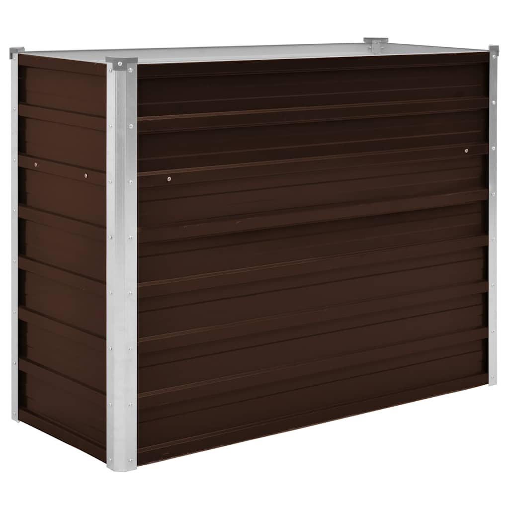 GARTEN-HOCHBEET Braun 100/40/77 Cm Verzinkter Stahl - Braun, Metall (100/77/40cm) - vidaXL