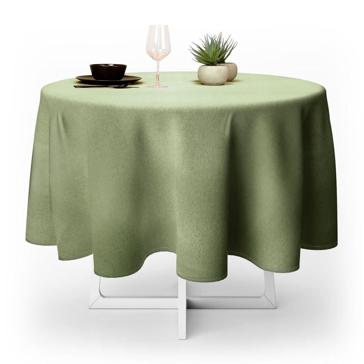 Unique Living Tischdecke Grün 170x170 cm