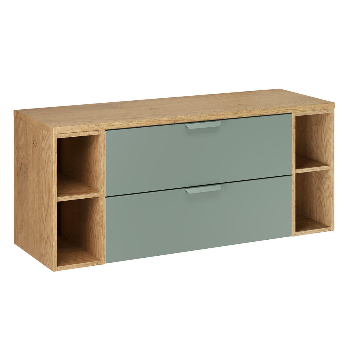 WASCHTISCHUNTERSCHRANK 120.6cm Oria 2er-Set Grün - Grün, Holzwerkstoff (120.6/50/46.5cm) - Petits-meubles