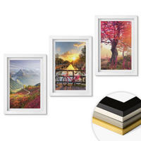 WANDBILDER 3er-Set - 20x30 cm Weißer Rahmen - Berglandschaften mit dem Fahrrad - Weiß, Kunststoff (20/30cm) - ArtPrintCave