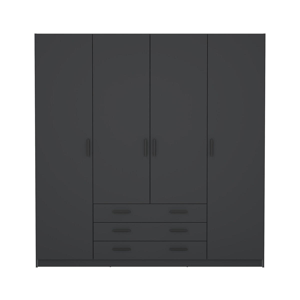 KLEIDERSCHRANK Grau - Grau, Holzwerkstoff (196/201/50cm) - ebuy24