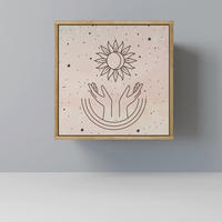 SIDEBOARD DELICATE BEAUTY, Eichefarben, 57,5x42x57,5 cm, Ohne Füße - Eichefarben/Multicolor, Holzwerkstoff (57.5/57.5/42cm) - SpaceRebels