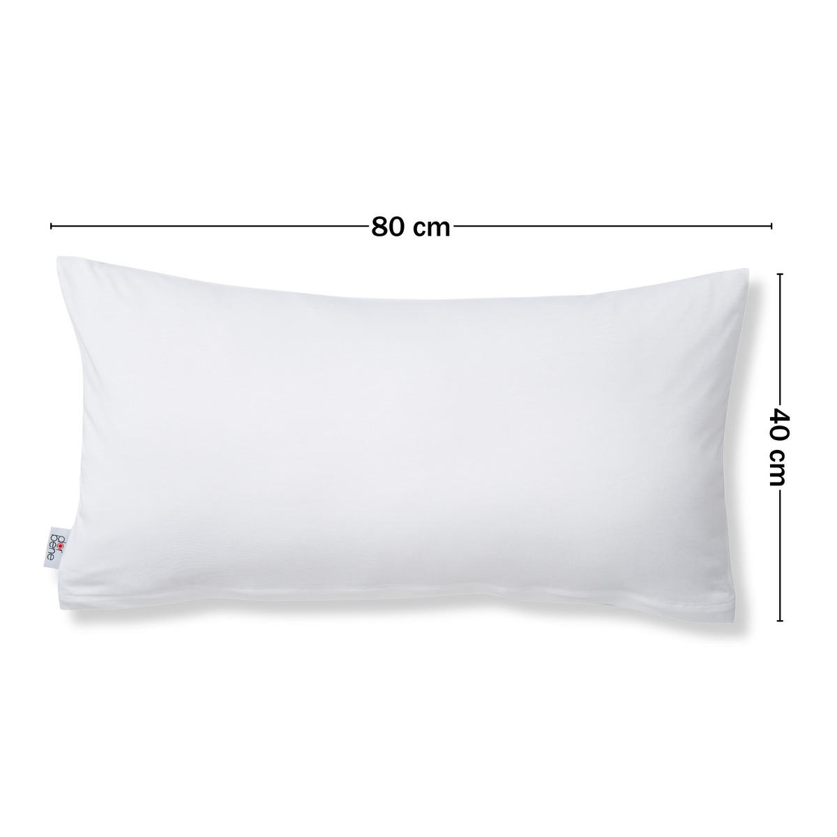 KISSENBEZUG Soft Jersey 2er-Set 40/80 cm - Weiß, Naturmaterialien (40/80cm) - DarBene