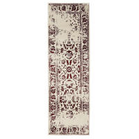 VINTAGE-LÄUFER Suki 80/240 cm - Rot/Creme, Kunststoff (80/240cm) - benuta