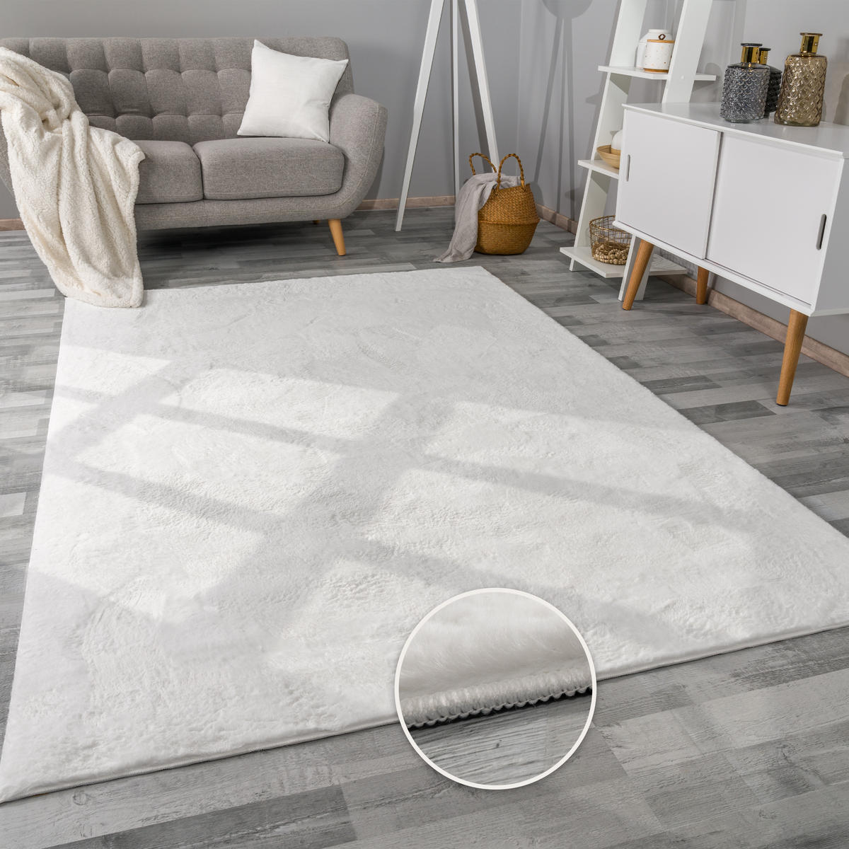 HOCHFLORTEPPICH 100/200 cm Soft 380 - Weiß, Textil (100/200cm) - Paco Home