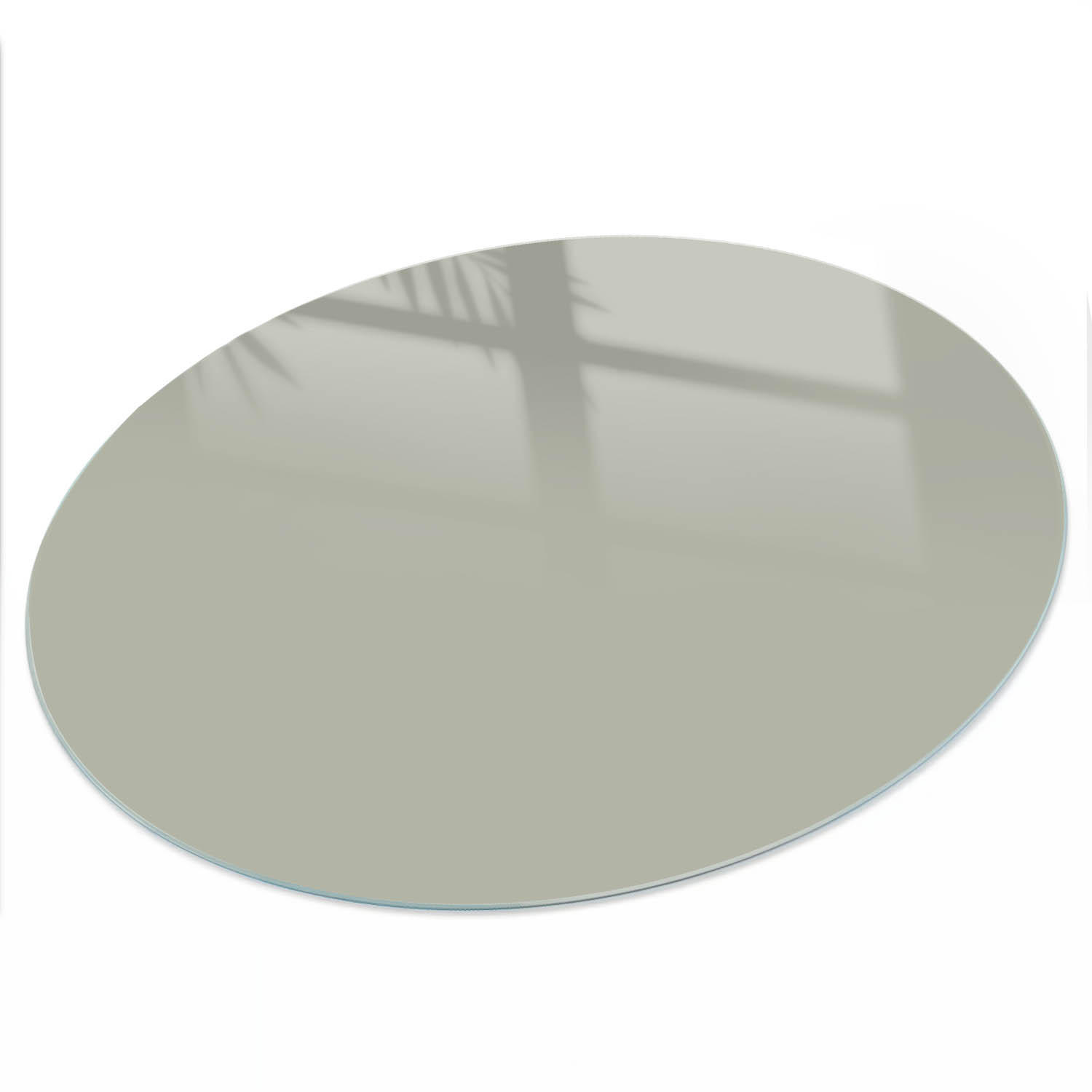 TISCHPLATTE fi90 cm – Neutralgrau - Blau, Glas (90/90/0.4cm) - Wallfluent
