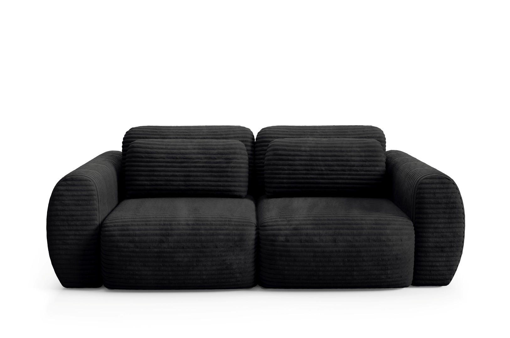 SCHLAFSOFA mit Bettkasten Schwarz - Schwarz, Holz/Holzwerkstoff (266/95/110cm) - Furnisell