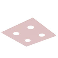 DECKENLEUCHTE - Pink, Metall (40/40/4cm) - Lumicom